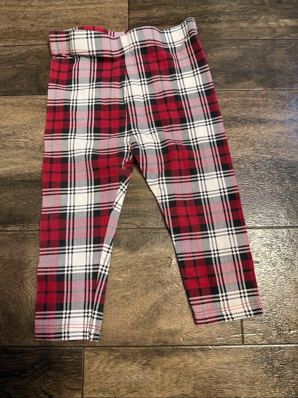 Joe Fresh Red, White & Black Plaid Kids Leggings